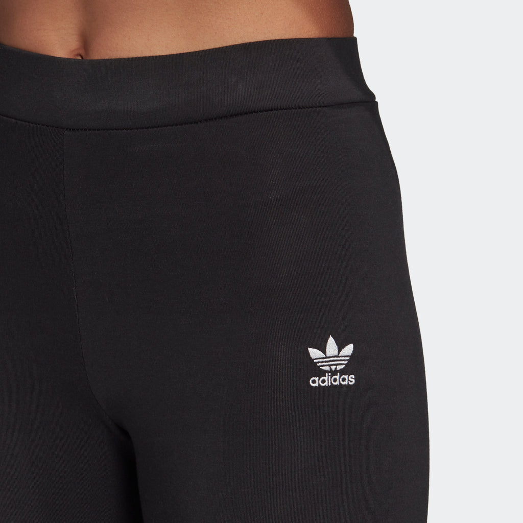 Women's adidas Mid-Rise Leggings Black GD4363 | Chicago City Sports | waistband view