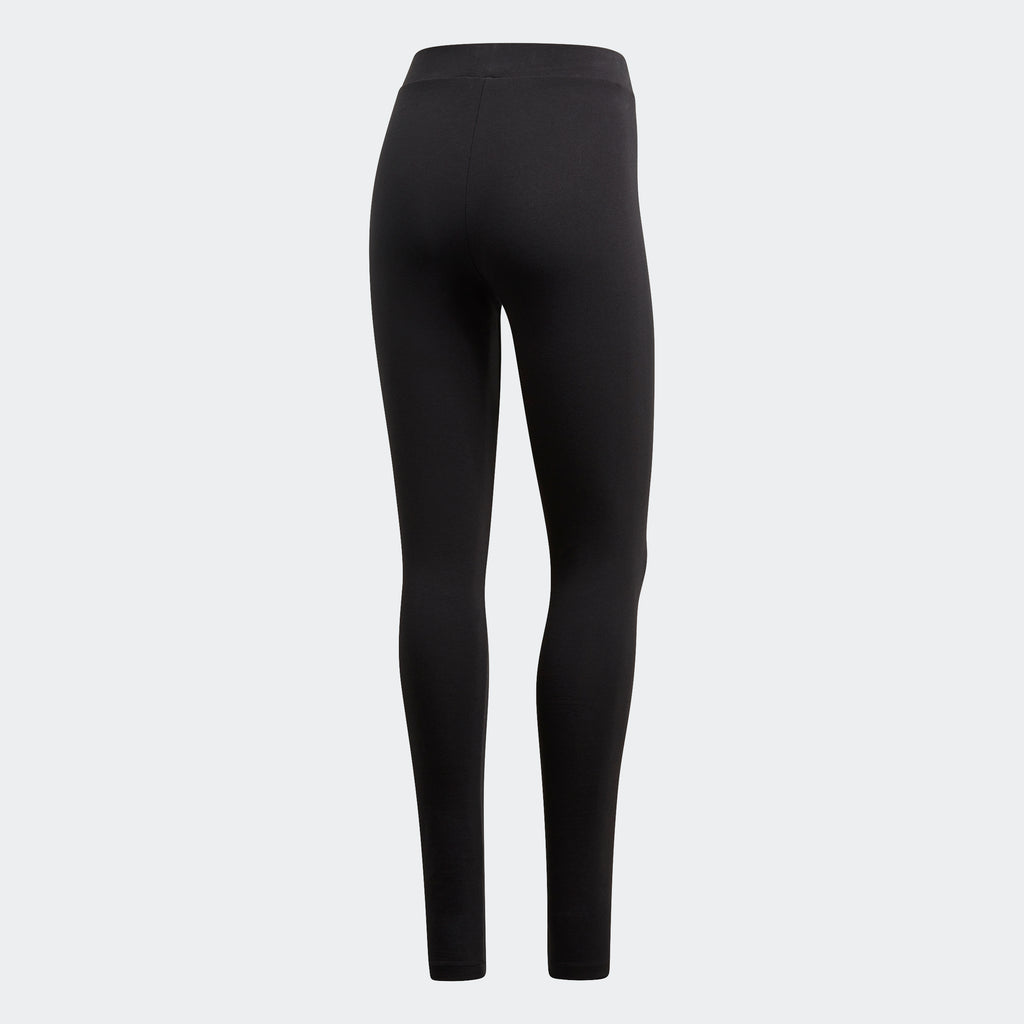 Women's adidas Mid-Rise Leggings Black GD4363 | Chicago City Sports | rear view