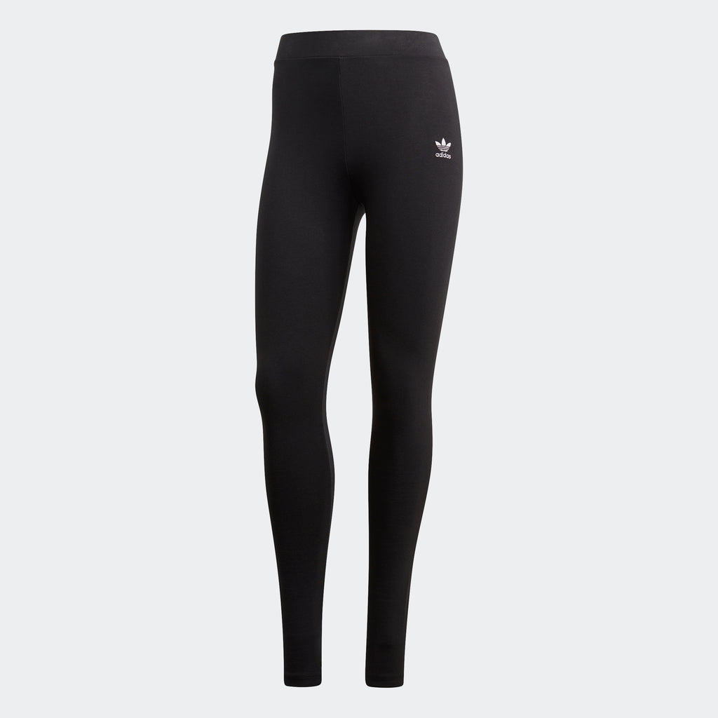 Women's adidas Mid-Rise Leggings Black GD4363 | Chicago City Sports | front view