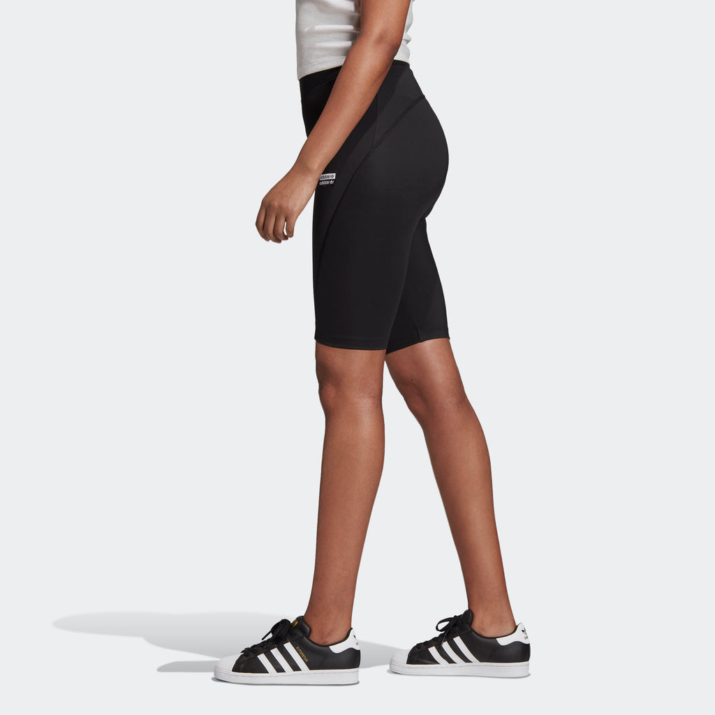 Women's adidas Originals R.Y.V. Biker Shorts Black GD3882 | Chicago City Sports | side view