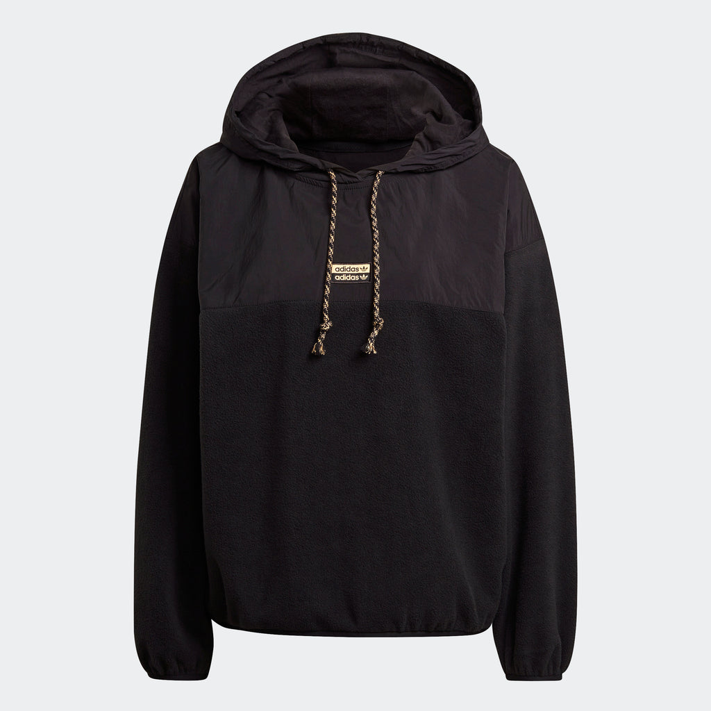 Women's adidas Originals R.Y.V. Hoodie Black GN4250 | Chicago City Sports | front view