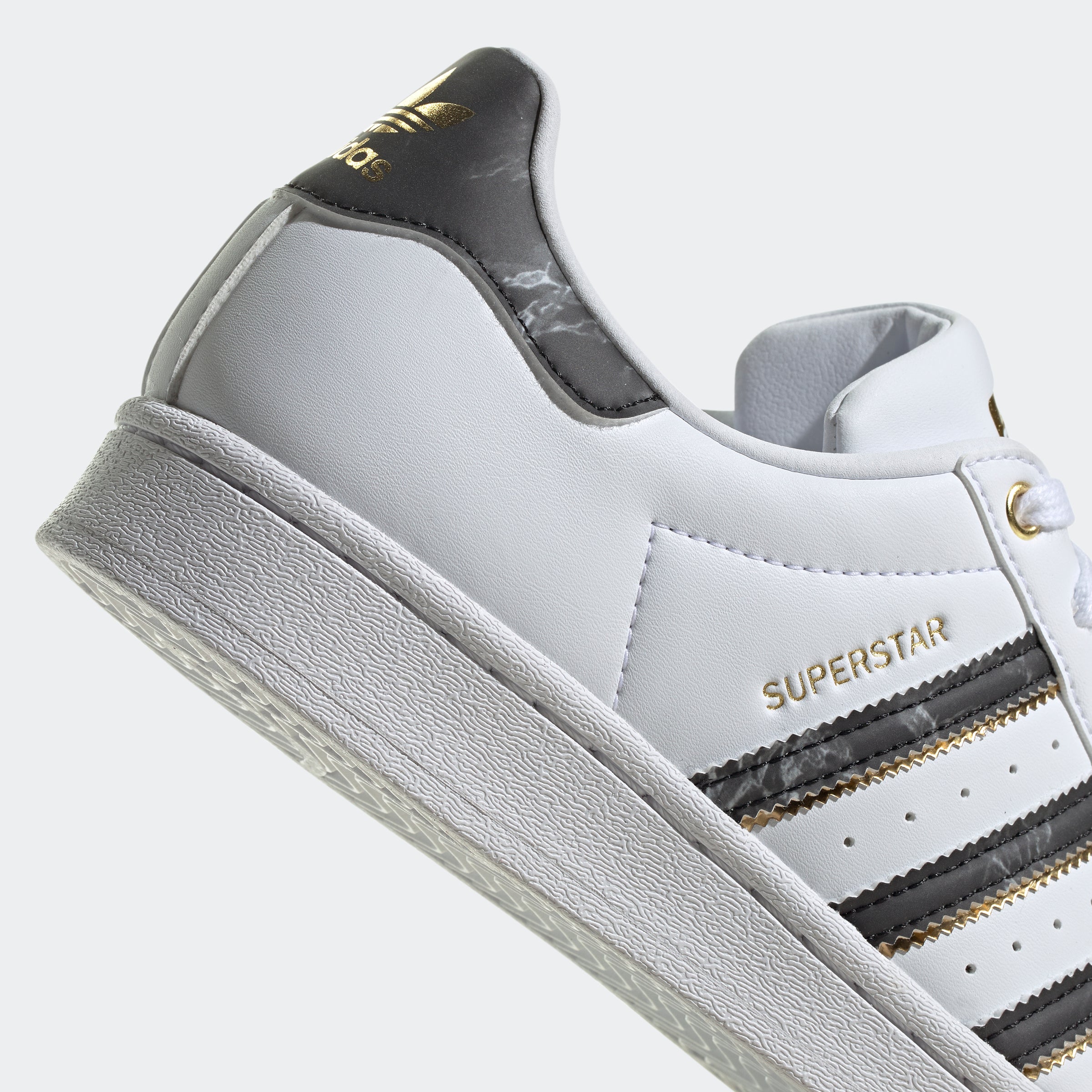 Grey and white adidas superstars womens Clearance