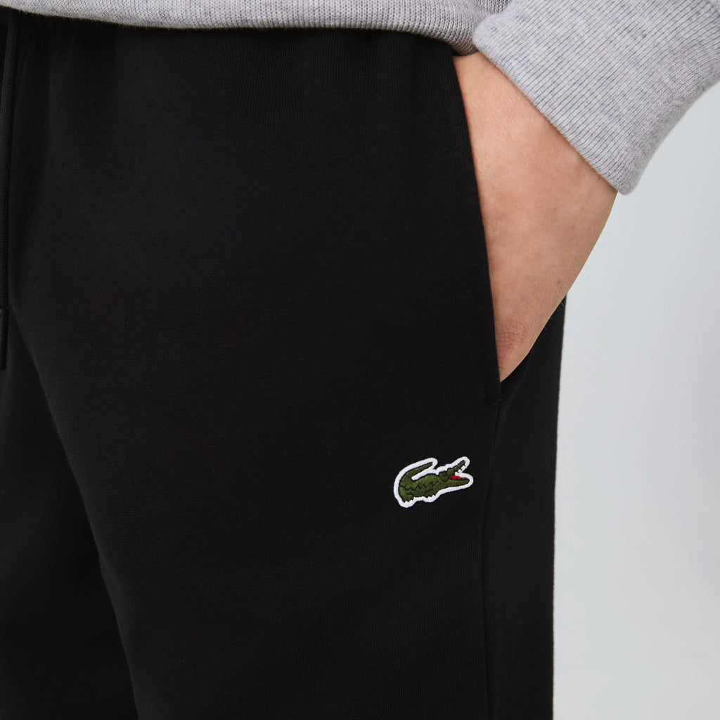 Men's Lacoste Tapered Fit Fleece Trackpants Black