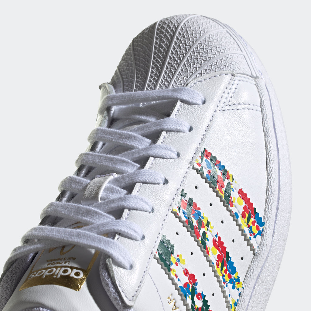 Men's adidas Superstar Shoes White Splatter FX5540 | Chicago City Sports | top view