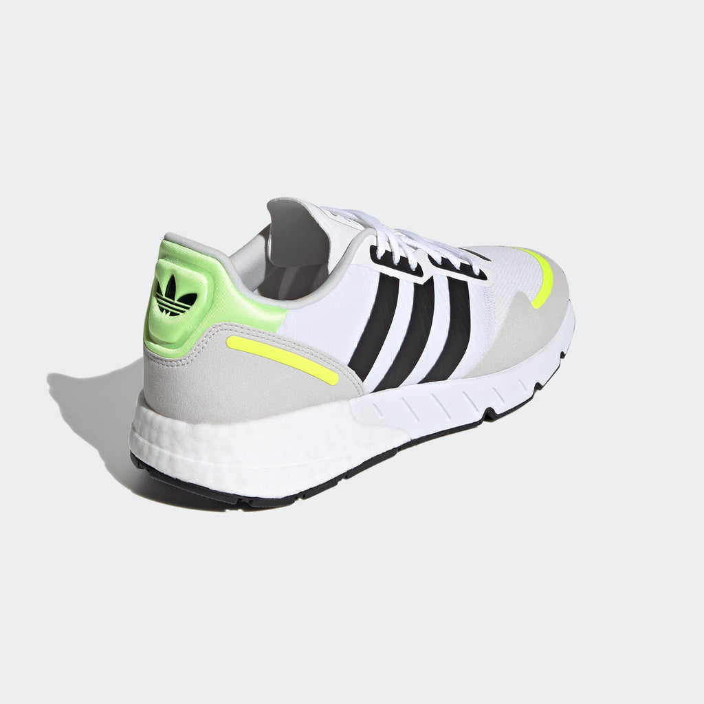 adidas ZX 1K Boost Shoes White H69037 | Chicago City Sports | rear angled view