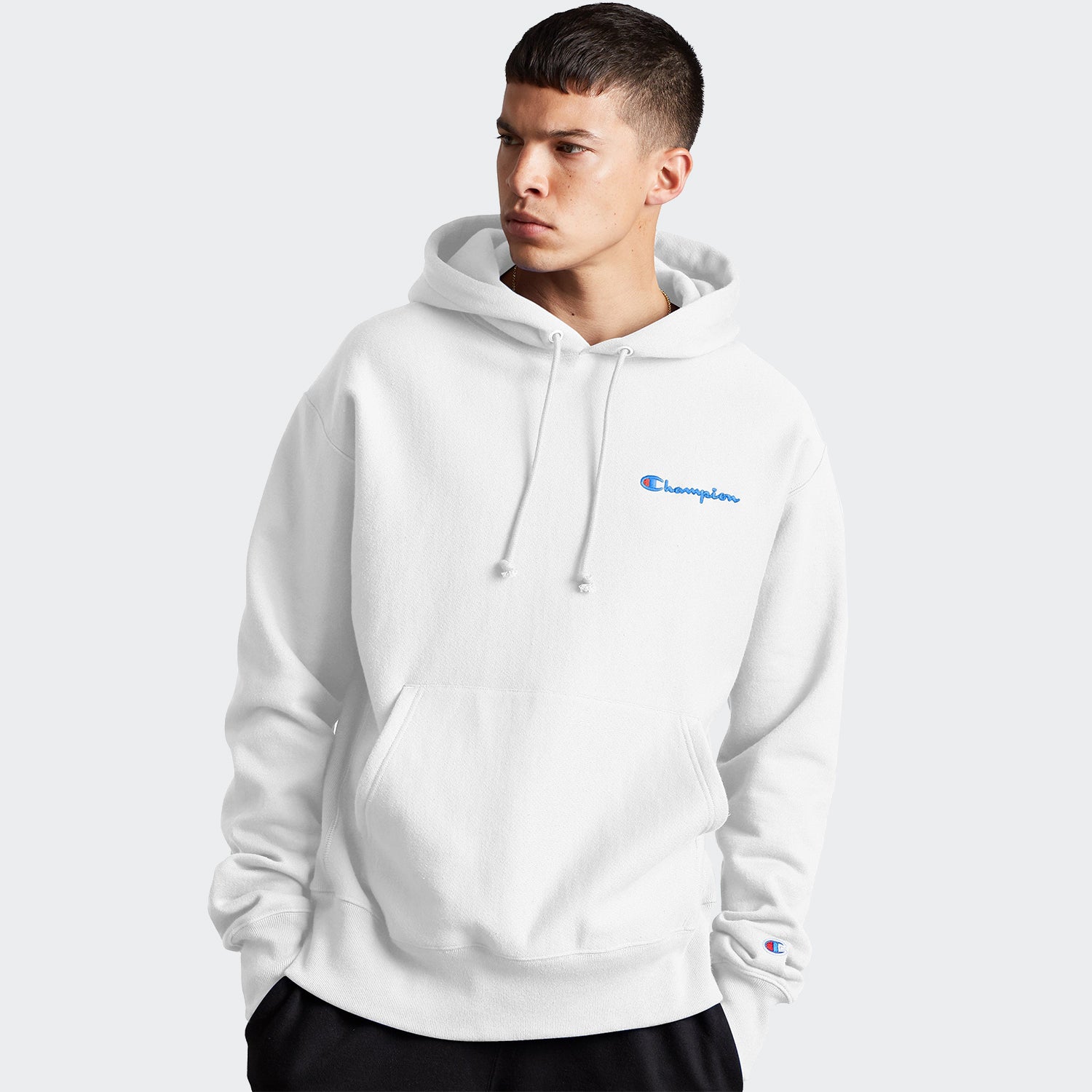 Champion Reverse Weave Pullover Hoodie White