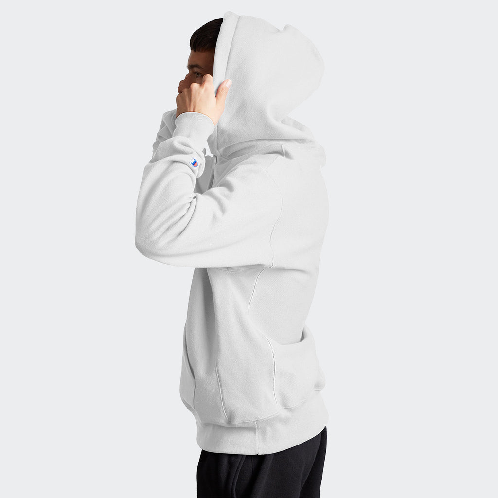 Men's Champion Life Reverse Weave Pullover Hoodie White