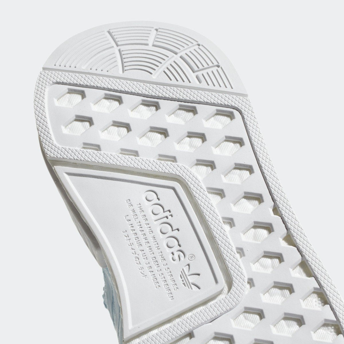Women's adidas Originals NMD R1 Primeknit Shoes Ice Blue with White